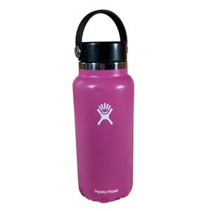 Hydro Flask 32 oz Wide Mouth Water Bottle Pink Stainless Steel Insulated